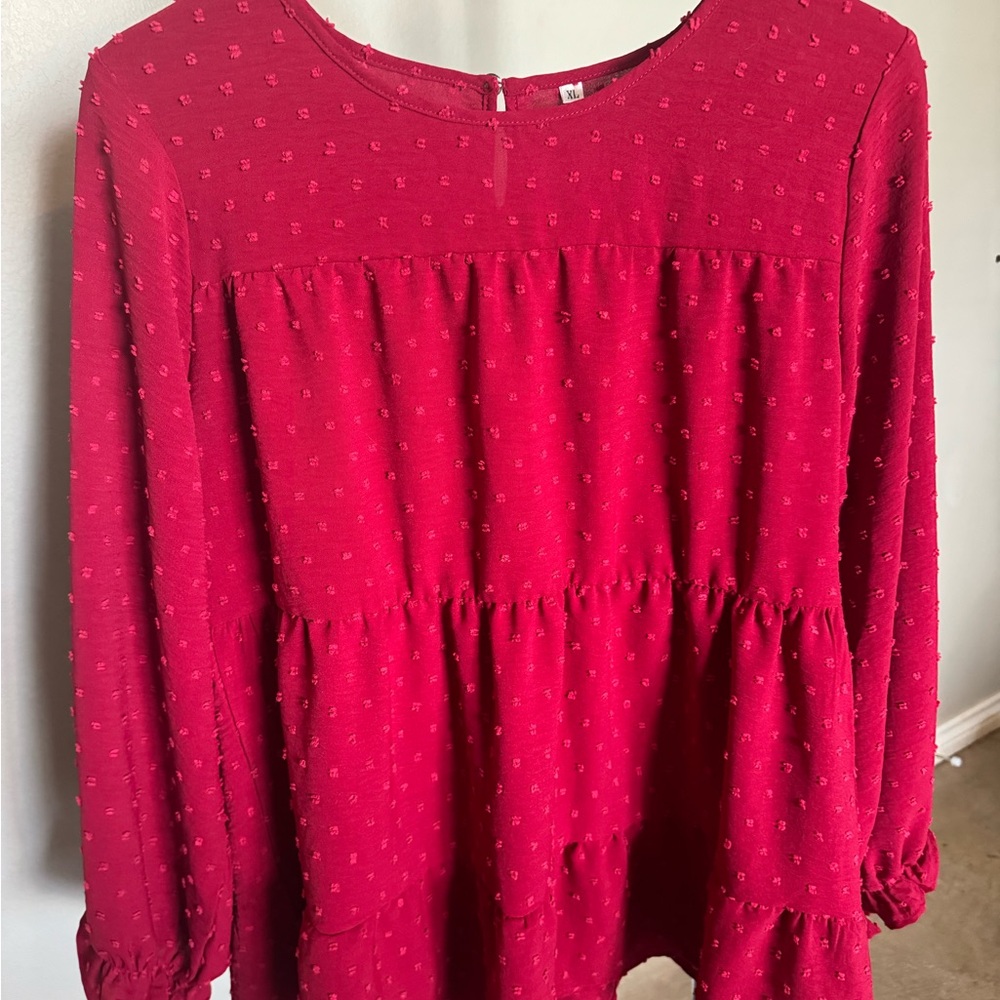 Elegant Red Women's Top